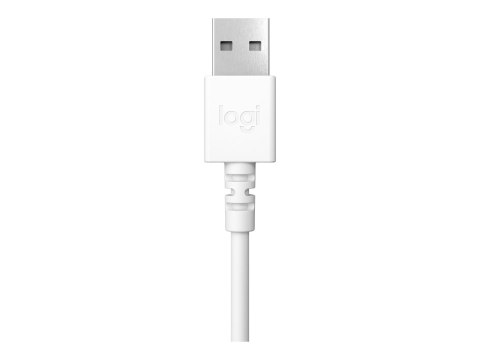 Logitech H390 USB Computer Headset Wired Headphones, USB Type-A, Off-white