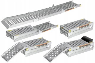 Składane Rampy Najazdowe Stalowe 200 cm 250 kg/szt (1100 kg) komplet ramp