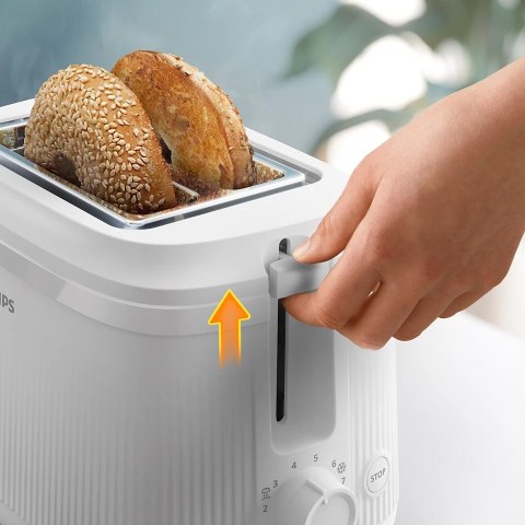Toster Philips | HD2511/00 Seria 3000 | Liczba gniazd 2 | Materiał obudowy Metal | Biały