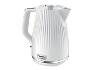 Czajnik elektryczny TEFAL KO250130 o mocy 2400 W i pojemności 1.7 L - plastikowy, biały kociołek z obrotową podstawą 360°.