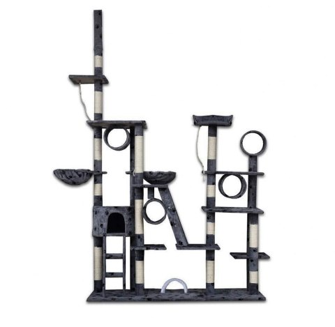 DRAPAK DLA KOTA XXL DUŻY 255cm WIELKI DOMEK HAMAK TUBA CZARNY