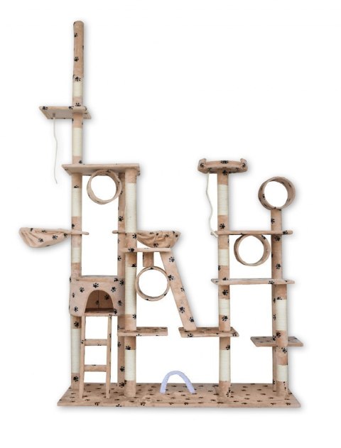 DRAPAK DLA KOTA XXL DUŻY 255cm WIEŻA HAMAK TUBA DOMEK BEŻOWY W ŁAPKI