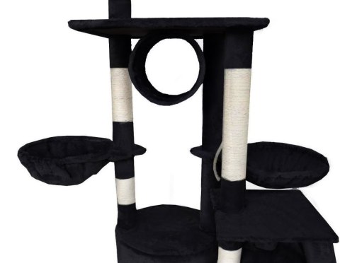 DRAPAK DLA KOTA XXL DUŻY 255cm WIEŻA HAMAK TUBA DOMEK LEGOWISKO CZARNY