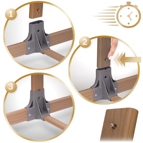 Łóżeczko dziecięce składane turystyczne dostawka Nukido NK-243