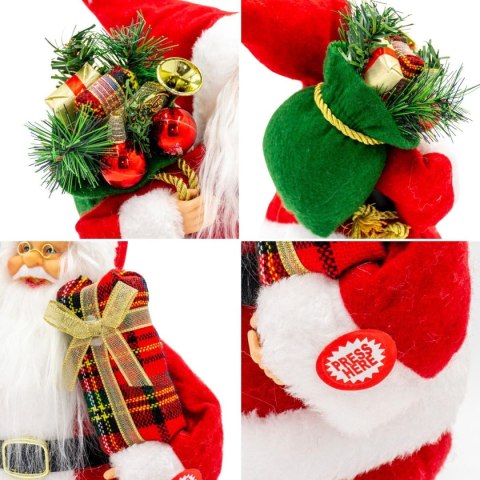 MIKOŁAJ DEKORACYJNY TAŃCZĄCY GRAJĄCY 28CM MICA