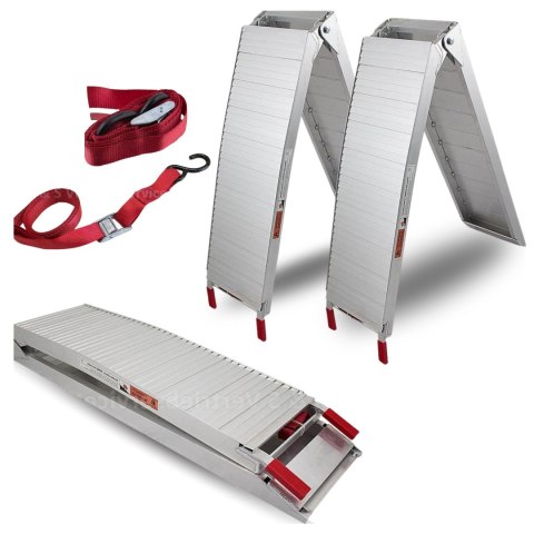 Rampy Najazdowe Rampa Najazd Podjazd Aluminiowy Składany 205cm 680kg 2 szt.