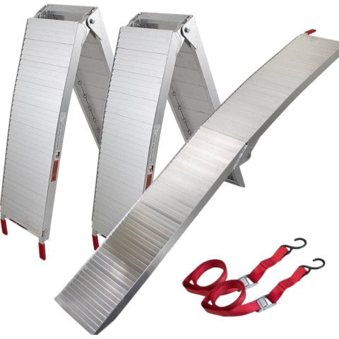 Rampy Najazdowe Rampa Najazd Podjazd Aluminiowy Składany 205cm 680kg 2 szt.