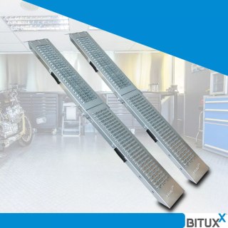 Rampy stalowe składane 180 cm 400 kg najazd motocykl kosiarka quad 2 sztuki