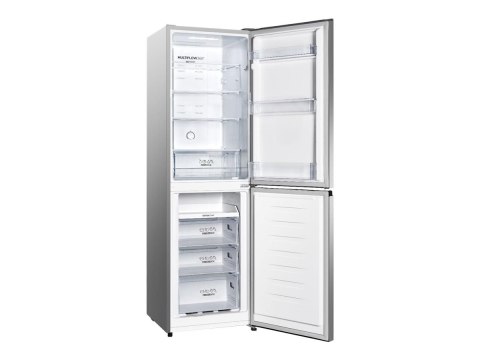 Gorenje NRK418ECS4 Refrigerator, E, Free standing, Combi, Height 182.4 cm, Net Fridge 171 L, Net Freezer 85 L, Grey | Gorenje