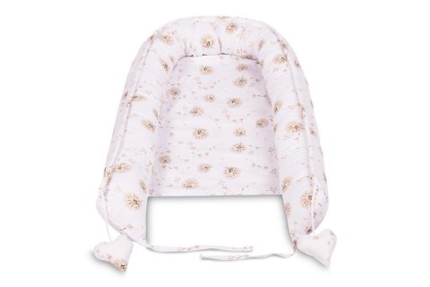 KOKON MUŚLIN DMUCHAWCE BEŻOWE 80x45 + PODUSZKA