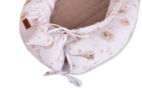 KOKON MUŚLIN DMUCHAWCE BEŻOWE 80x45 + PODUSZKA