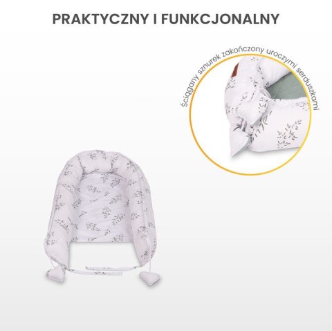 KOKON MUŚLIN DMUCHAWCE BEŻOWE 80x45 + PODUSZKA