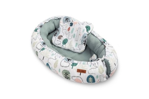 KOKON MUŚLIN DMUCHAWCE BEŻOWE 80x45 + PODUSZKA