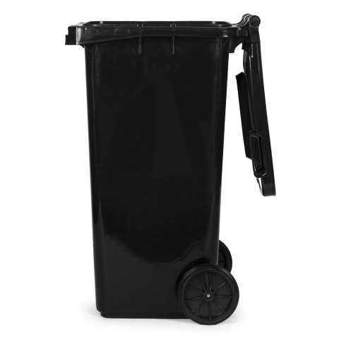 Zestaw 2 koszy na śmieci pojemniki 2x120L czarny brązowy odpady zmieszane BIO gumowe koła