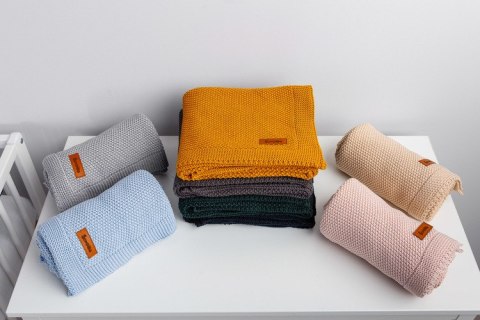 KOC DZIERGANY BAWEŁNA GRAFITOWY 100 X 80