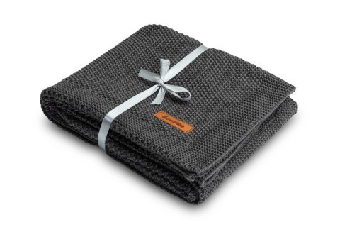 KOC DZIERGANY BAWEŁNA GRAFITOWY 100 X 80