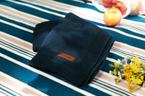 KOC DZIERGANY BAWEŁNA GRAFITOWY 100 X 80