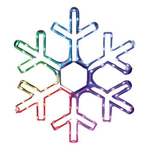 PŁATEK ŚNIEGU DEKORACYJNY WISZĄCY 90LED RGB USB