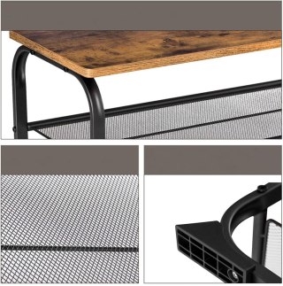 Regał na buty z siedziskiem loftowy 2 półki