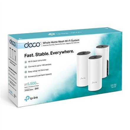 TP-LINK | Whole Home Mesh WiFi System | Deco M4 (3-Pack) | 802.11ac | 300+867 Mbit/s | 10/100/1000 Mbit/s | Ethernet LAN (RJ-45)