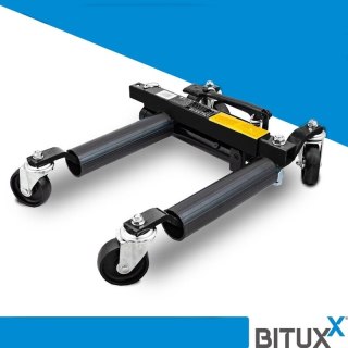 Wózek manewrowy hydrauliczny pod koła 1 sztuka czarny