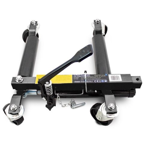 Wózek manewrowy hydrauliczny pod koła 1 sztuka czarny