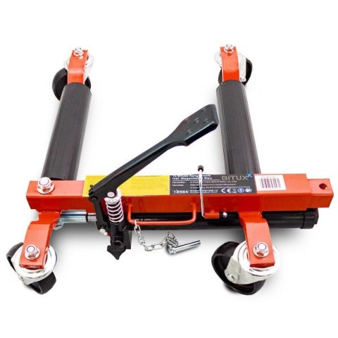 Wózek manewrowy hydrauliczny pod koła 4 sztuki czerwony