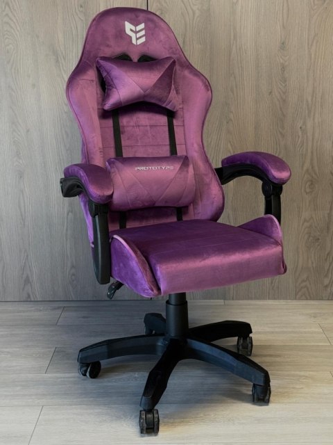 Fotel obrotowy gamingowy ENZO XL PURPLE ALCANTARA II GATUNEK