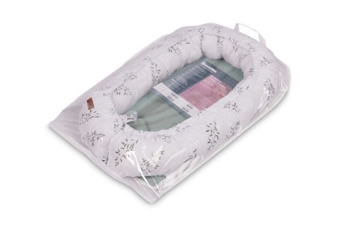 KOKON MUŚLIN GAŁĄZKA ZIELONY 80x45 + PODUSZKA