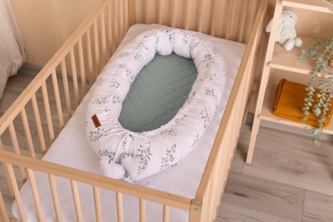 KOKON MUŚLIN GAŁĄZKA ZIELONY 80x45 + PODUSZKA