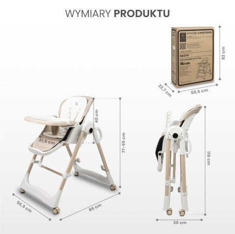 KRZESEŁKO DO KARMIENIA NESTO PINK