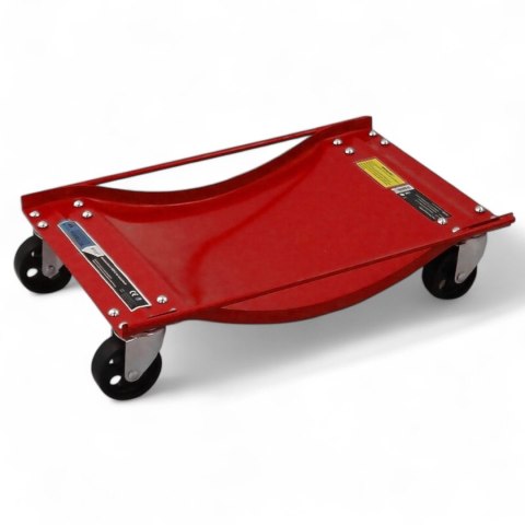 Wózki Manewrowe 450 kg 2 Sztuki Czerwone Rolki Transportowe do Samochodów