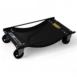 Wózki Manewrowe 450 kg 4 Sztuki Czarne Rolki Transportowe do Samochodów