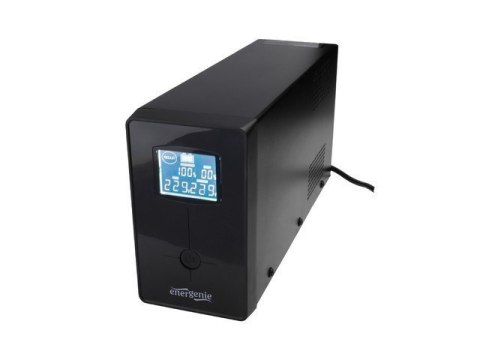 EnerGenie | UPS z USB i wyświetlaczem LCD, Czarny | 850 VA | 220 V