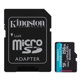 Kingston | Canvas Go! Plus | 256 GB | microSD | Flash memory class Class 10, UHS-I, U3, V30, A2