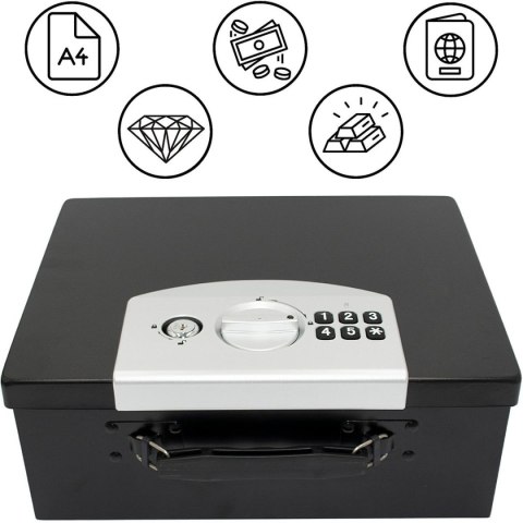 SEJF Z ZAMKIEM CYFROWYM 32,4x12,7x25,5CM 1068756 SASKA GARDEN