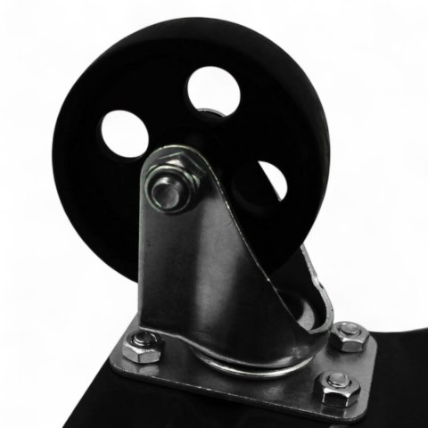 Wózki Manewrowe 450 kg 4 Sztuki Czarne Rolki Transportowe do Samochodów