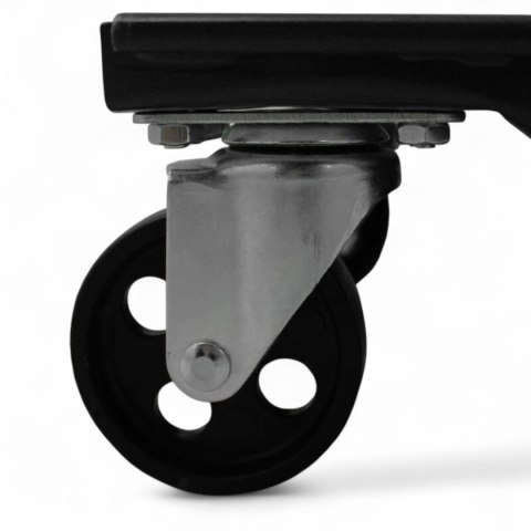 Wózki Manewrowe 450 kg 4 Sztuki Czarne Rolki Transportowe do Samochodów