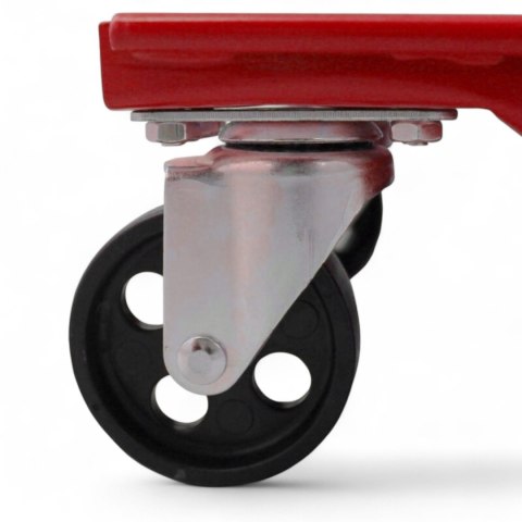 Wózki Manewrowe 450 kg 4 Sztuki Czerwone Rolki Transportowe do Samochodów