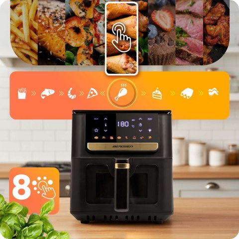 Frytkownica beztłuszczowa Air fryer Berdsen BD-655 czarna
