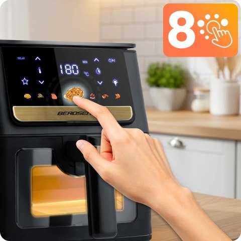Frytkownica beztłuszczowa Air fryer Berdsen BD-655 czarna