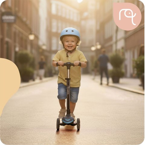 Hulajnoga trójkołowa dla dzieci balansowa siedzisko Nukido Flippo - czarna