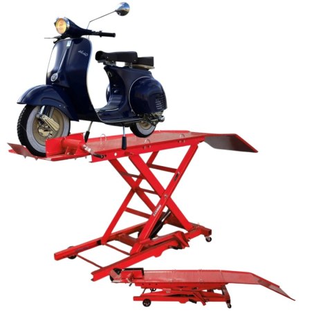 Hydrauliczny Podnośnik Nożycowy do Motocykli 360 kg 210-780 mm z Rampą