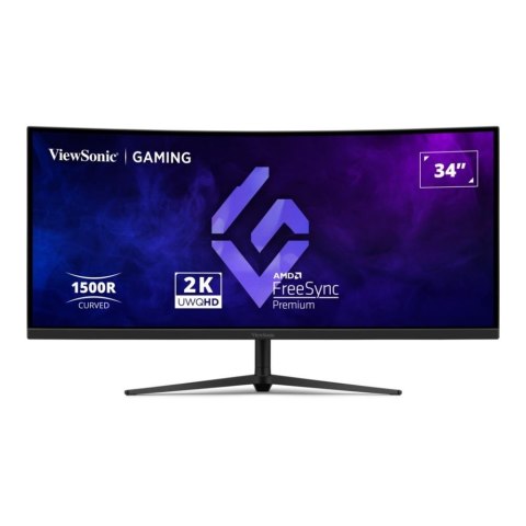 Monitor ViewSonic 34" VX3418C-2K Gaming Monitor VA UWQHD 180Hz 2xHDMI 2xDP głośniki
