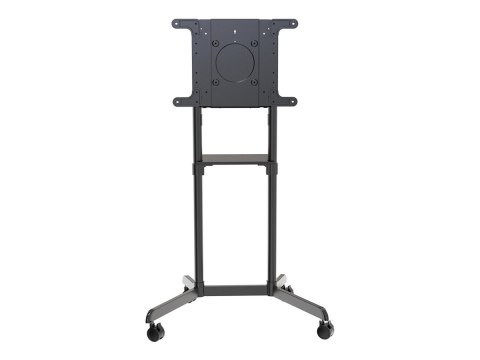 Neomounts NS-M1250BLACK TV trolley - 37-70" - max 70 kg - VESA 200x200-600x400 - 90° rotatable - incl. hardware shelf - black