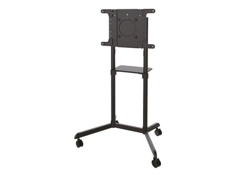 Neomounts NS-M1250BLACK TV trolley - 37-70" - max 70 kg - VESA 200x200-600x400 - 90° rotatable - incl. hardware shelf - black