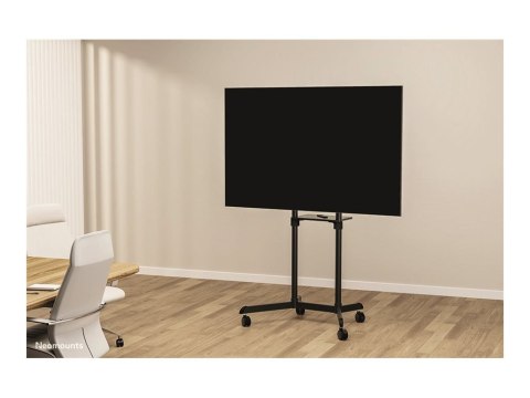 Neomounts NS-M1250BLACK TV trolley - 37-70" - max 70 kg - VESA 200x200-600x400 - 90° rotatable - incl. hardware shelf - black
