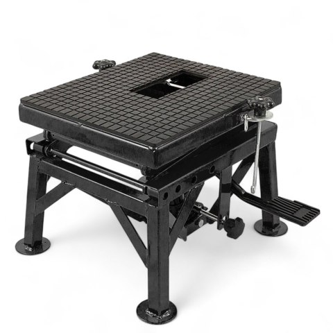 Podnośnik Hydrauliczny Motocyklowy 135 kg 35-87 cm z Gumowaną Platformą