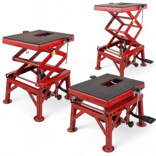 Podnośnik Motocyklowy Hydrauliczny Bituxx 135 kg 87 cm Czerwony