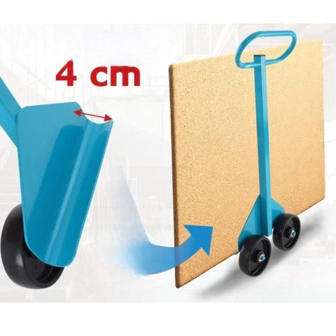 Uchwyt transportowy do płyt 100 kg z podwójnym kołem do Gipsu OSB MDF